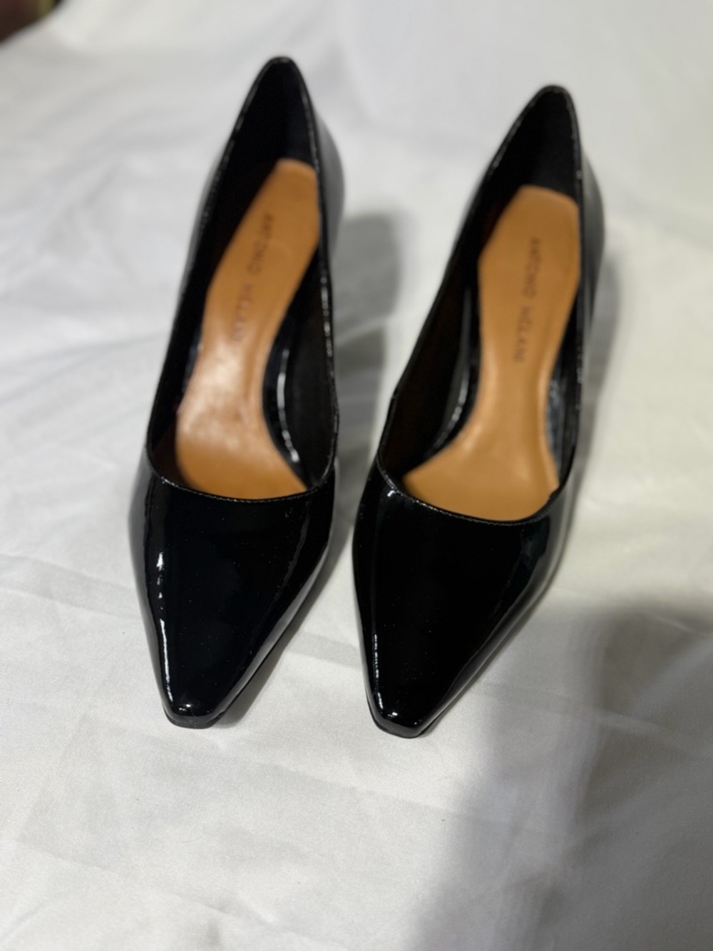 Antonio Melani BRITT Classic Black Patent Pointed-Toe Pumps - SIZE 7